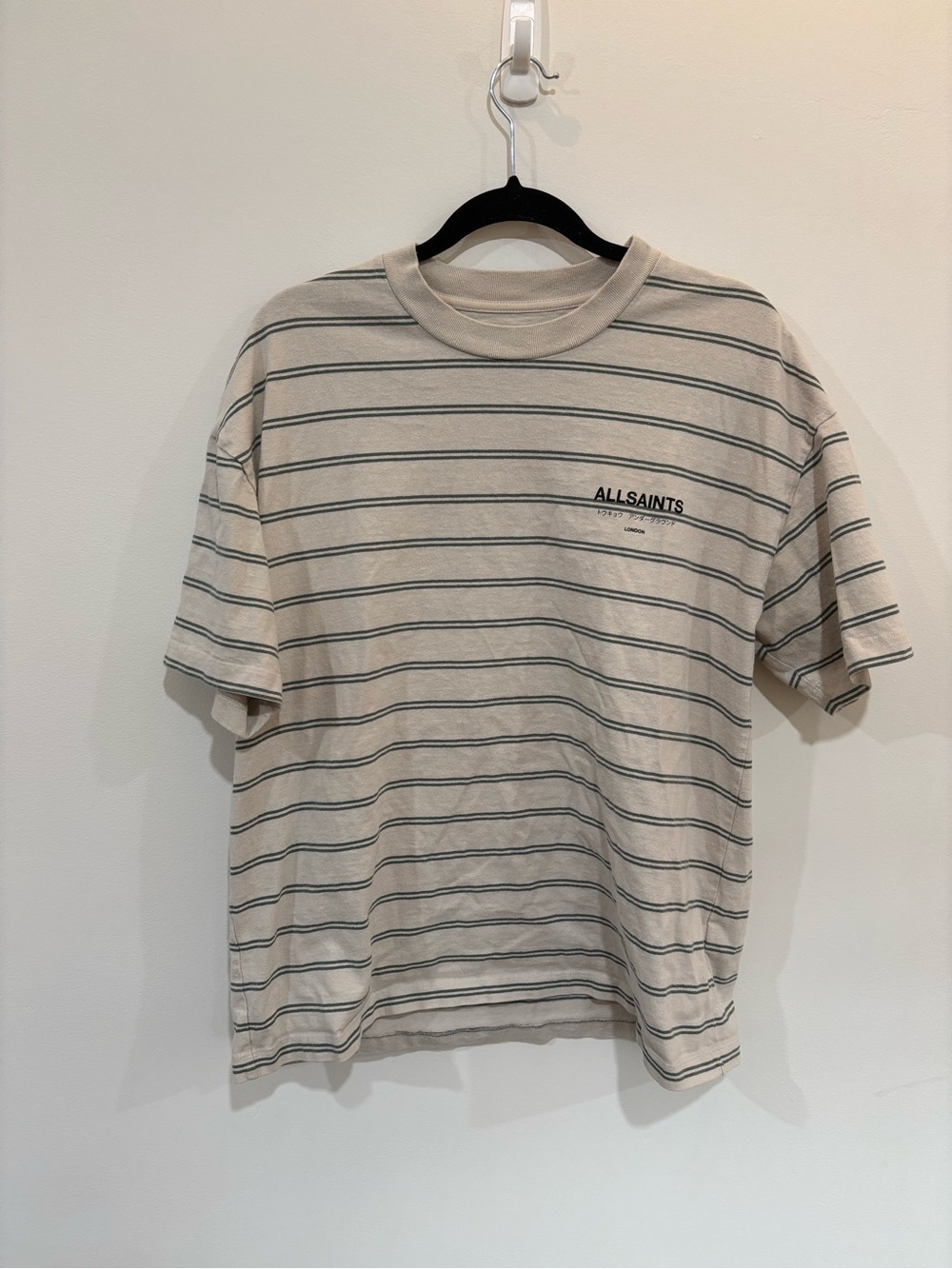 AllSaints Underground Striped Oversized T-Shirt